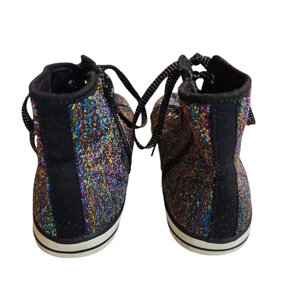 Kidpik Girls Glitter Sneakers Sz 5 Med